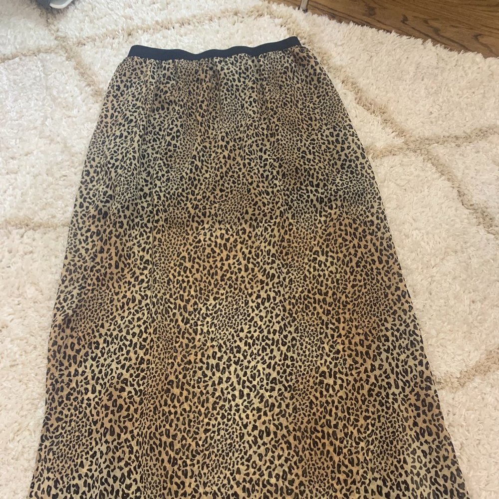 H&M Maxi Cheetah Print Skirt